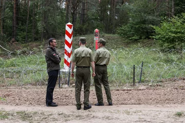 Mateusz Morawiecki na granicy polsko-białoruskiej