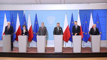 Mateusz Morawiecki na konferencji prasowej