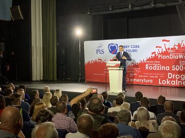 Mateusz Morawiecki na konwencji regionalnej PiS