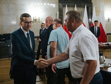 Mateusz Morawiecki na spotkaniu z górnikami