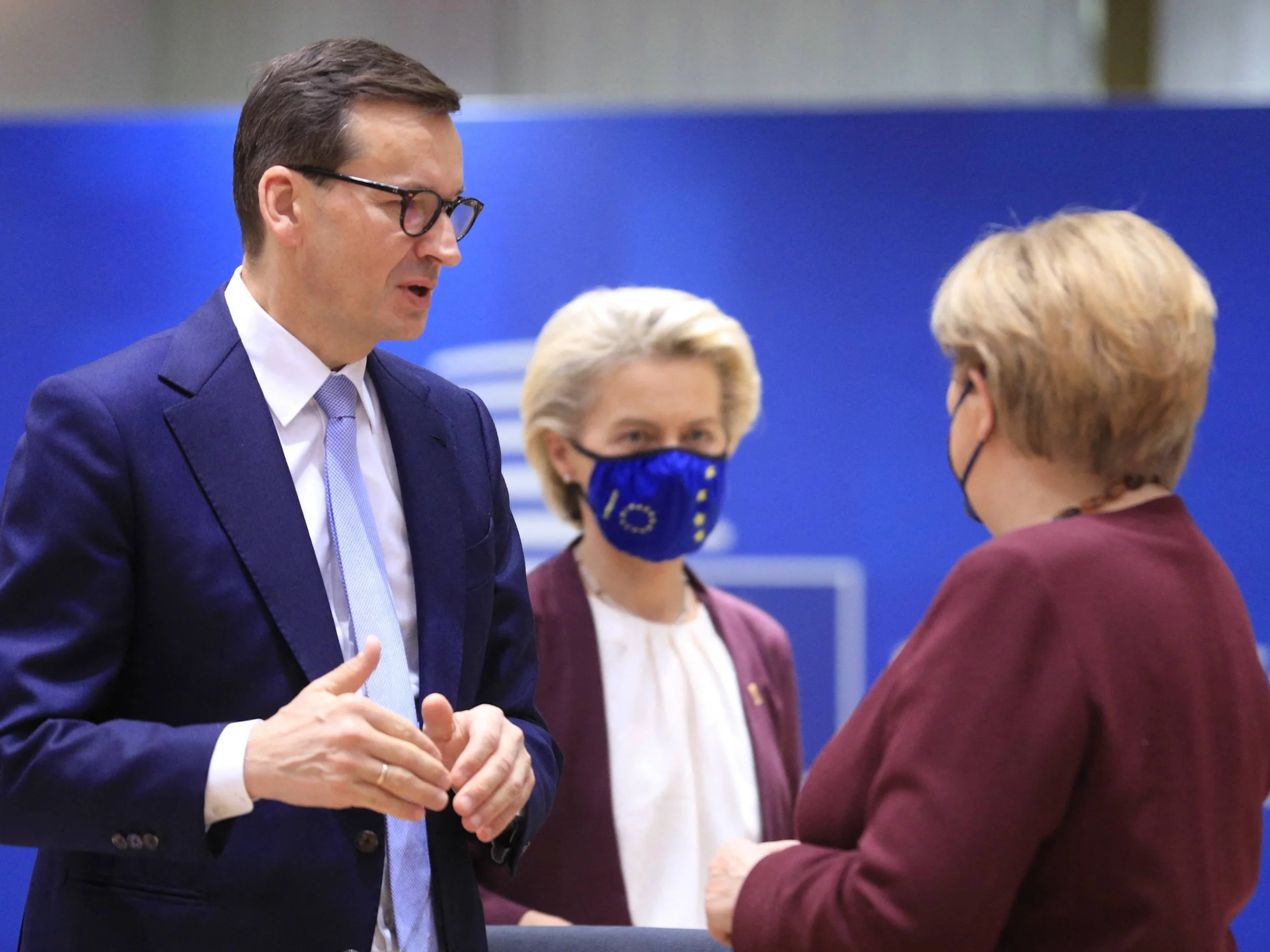 Mateusz Morawiecki, Ursula von der Leyen, Angela Merkel