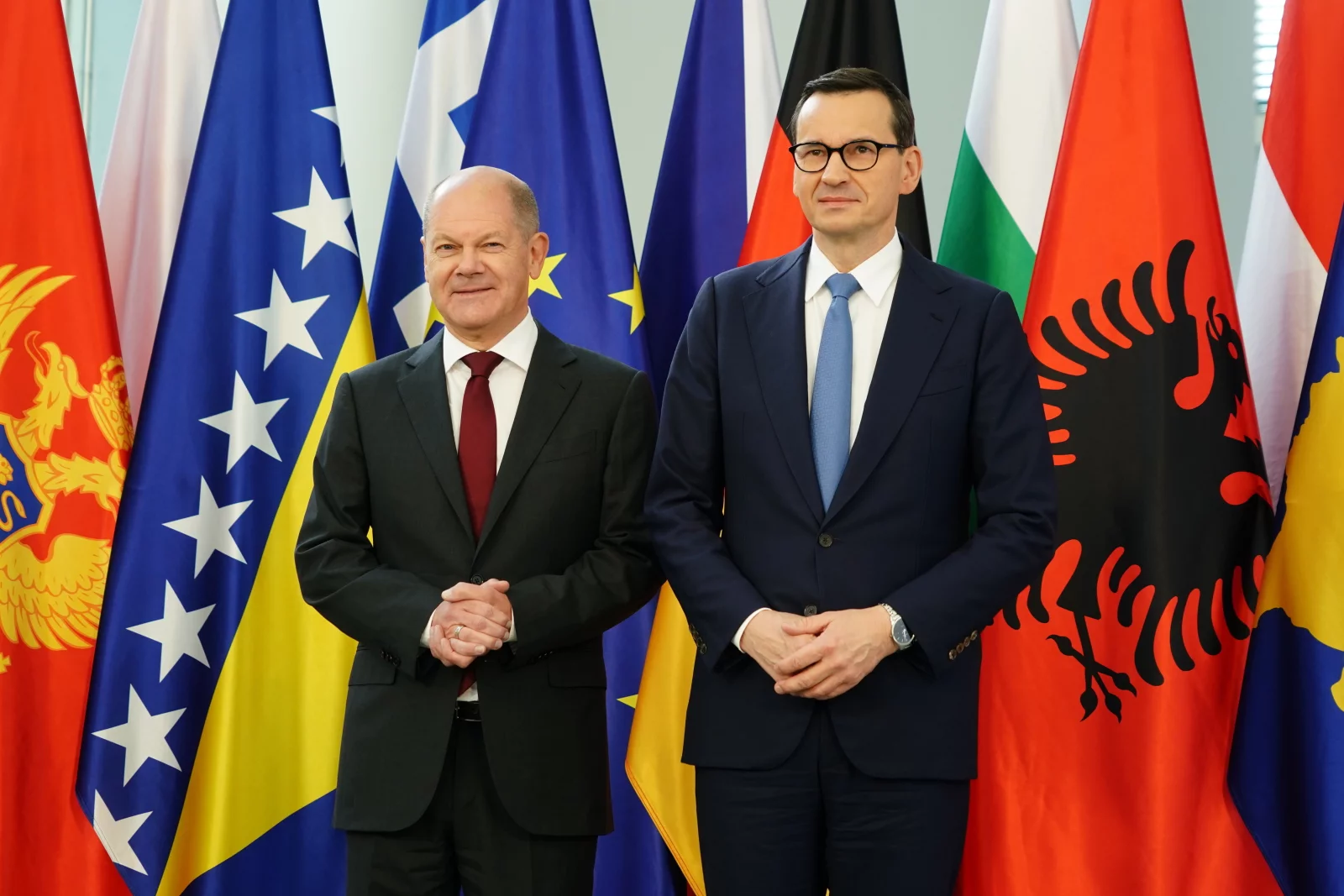 Olaf Scholz i Mateusz Morawiecki