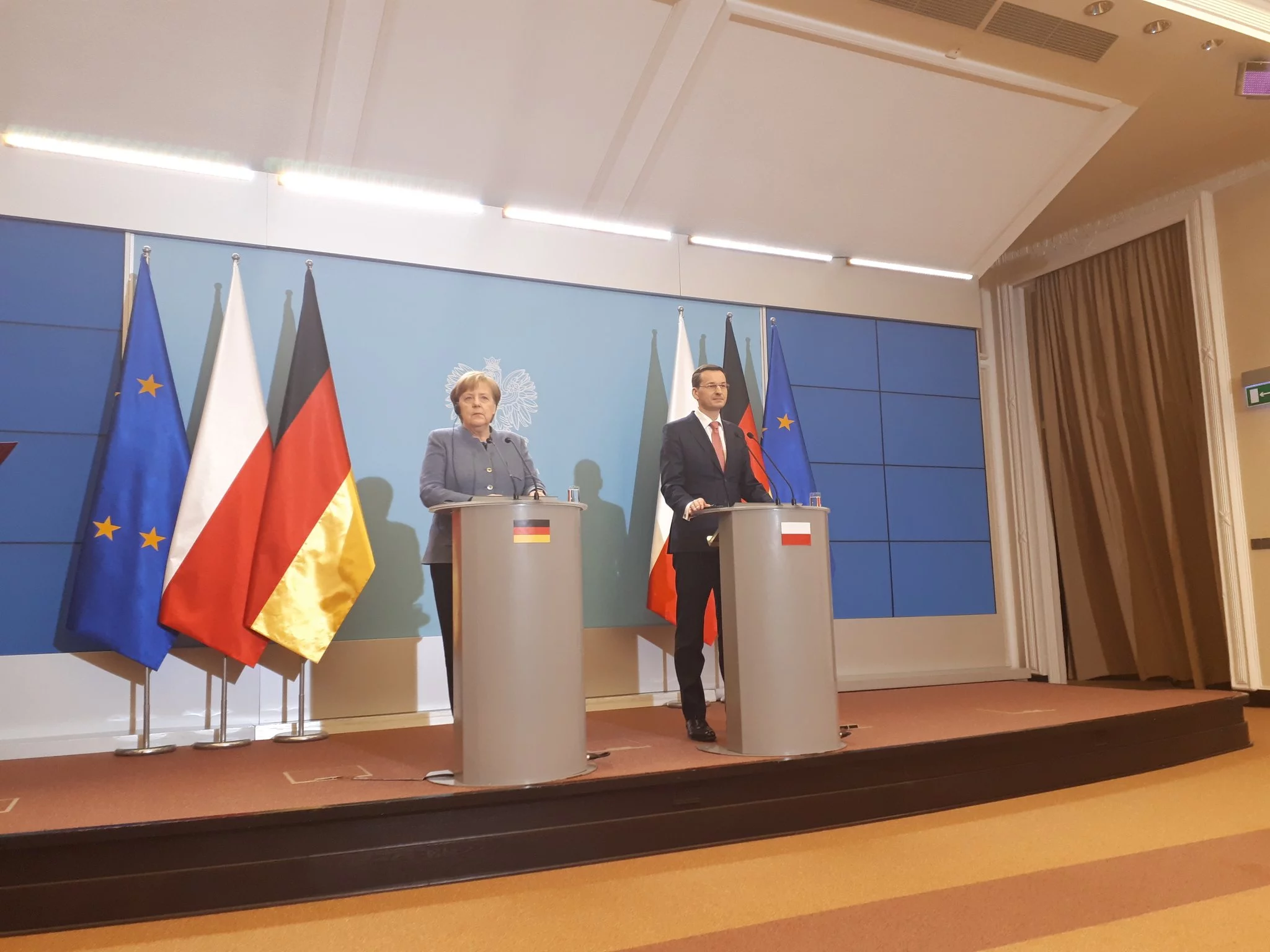 Angela Merkel i Mateusz Morawiecki