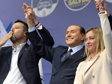 Matteo Salvini, Silvio Berlusconi i Giorgia Meloni