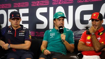 Max Verstappen, Fernando Alonso, Carlos Sainz