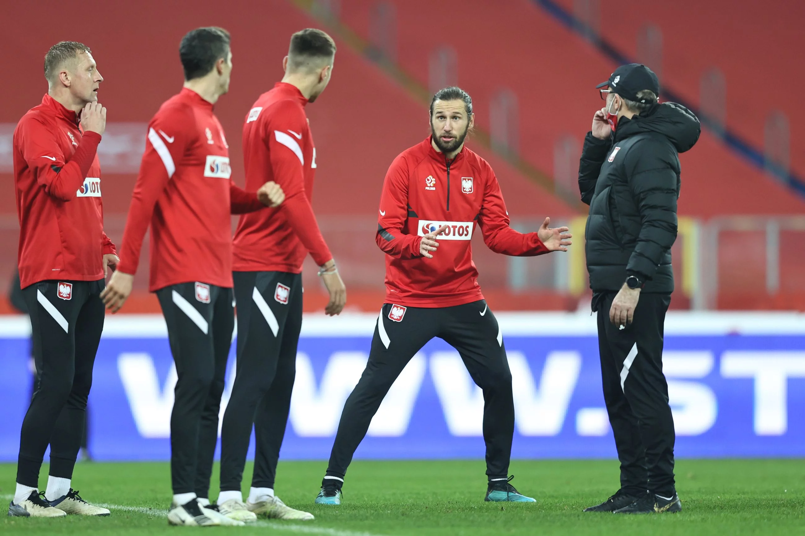 Trening Polaków przed meczem z Holandią