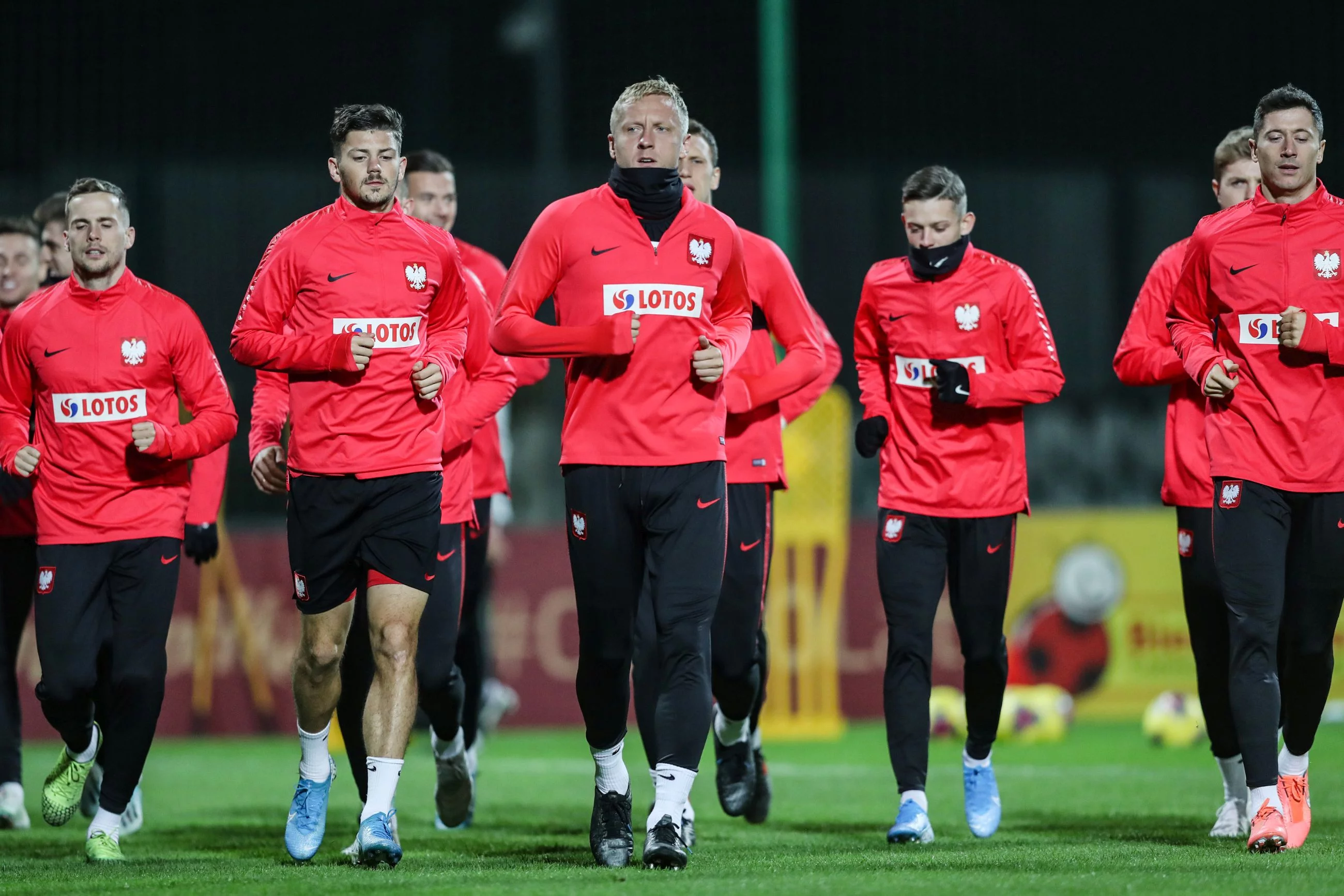 Trening Polaków przed meczem z Izraelem