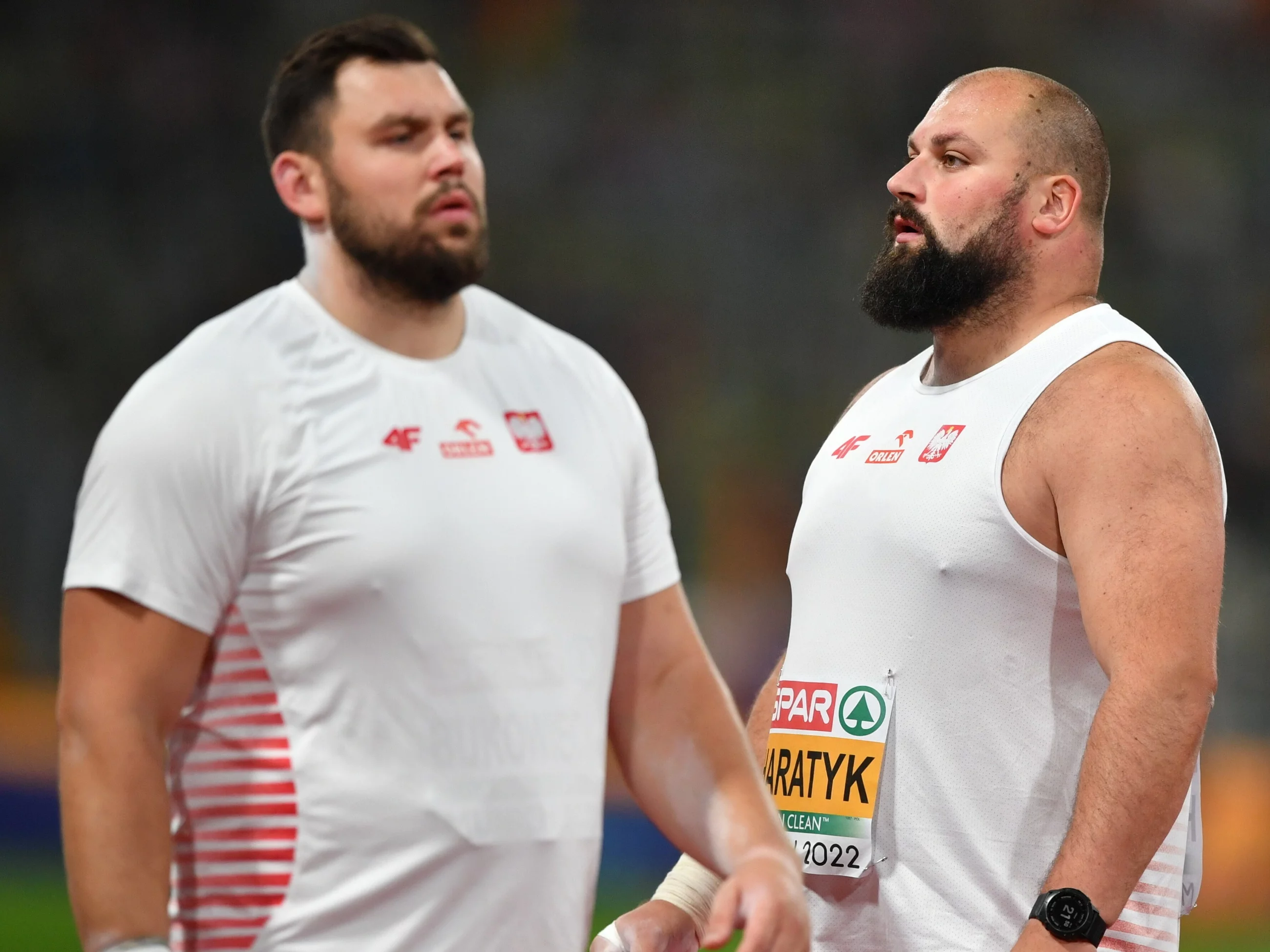 Konrad Bukowiecki (z lewej) i Michał Haratyk (z prawej) – polscy kulomioci