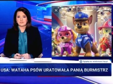 Mem po materiale Wiadomości TVP