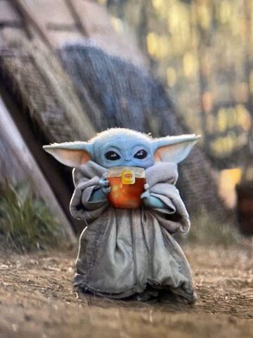 Mem z Baby Yodą