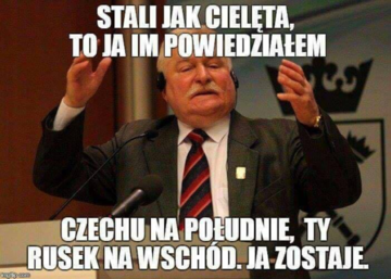 Mem z Lechem Wałęsą