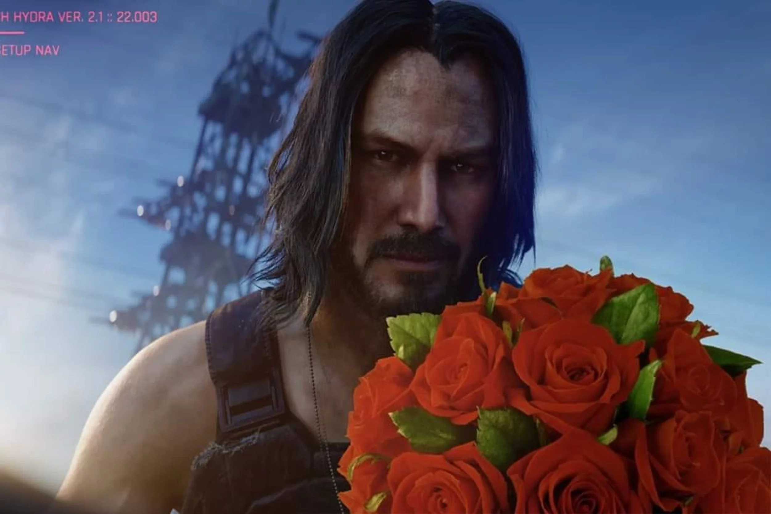 Mem z Keanu Reevesem po prezentacji gry Cyberpunk 2077