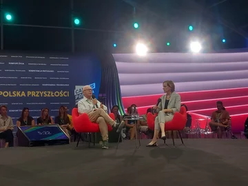 Michał Boni i Anne Applebaum