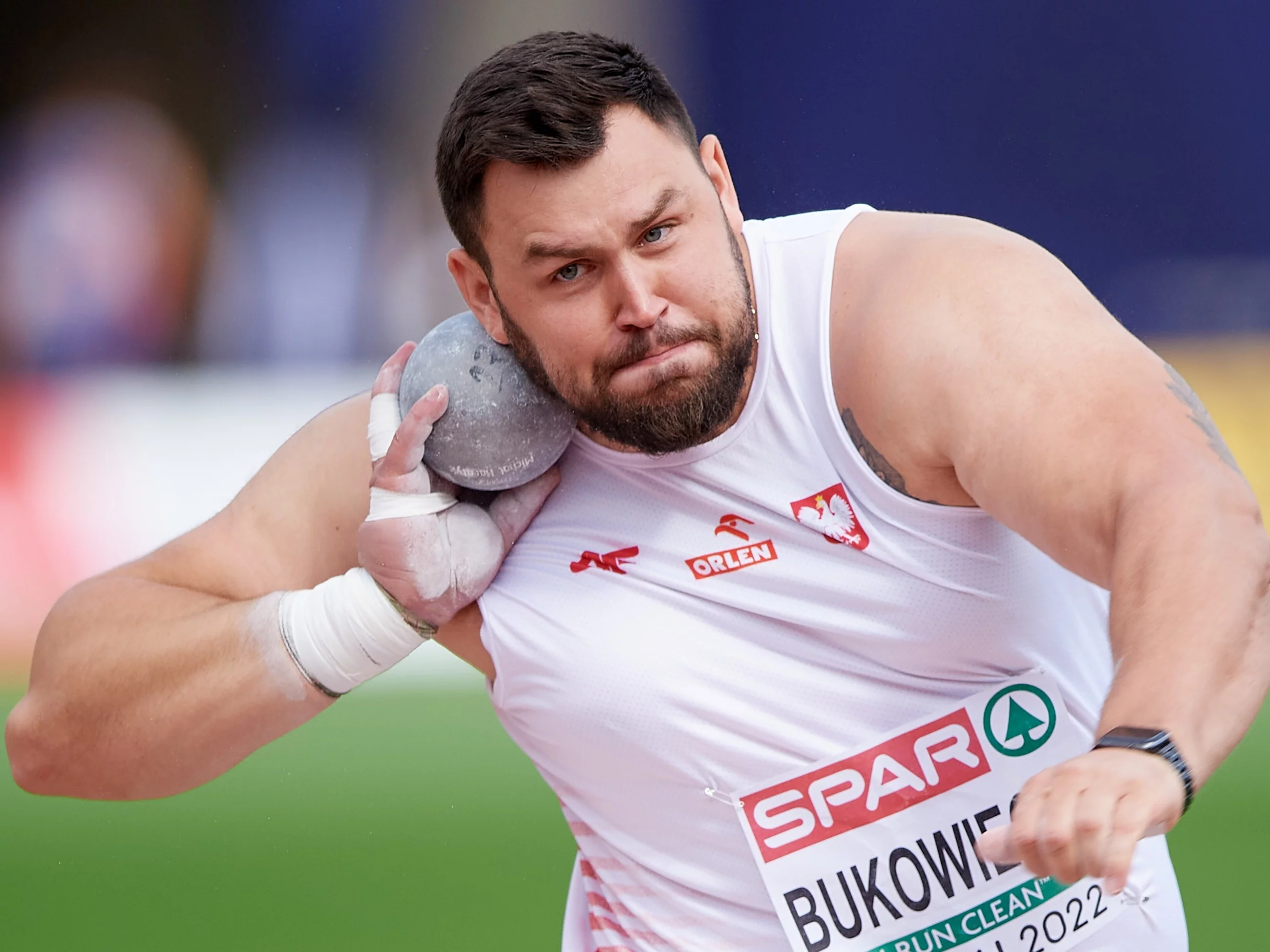 Konrad Bukowiecki podczas ME w Monachium 2022
