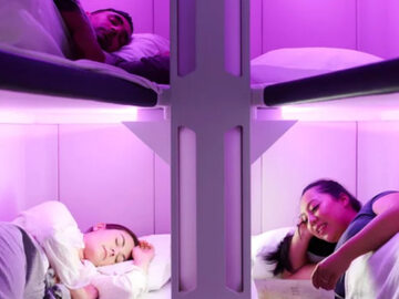 Miejsca do spania w samolotach linii Air New Zealand