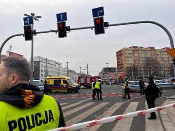 Miejsce wypadku w Szczecinie