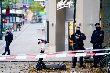 Miejsce zamachu w Wiedniu