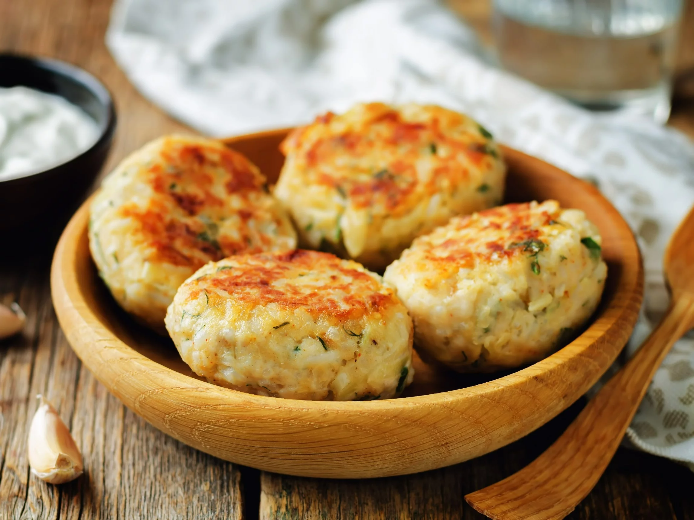 Kotlety mielone z kurczaka z kapustą i ryżem