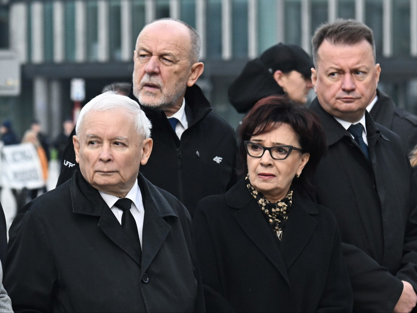 Jarosław Kaczyński na placu Piłsudskiego w Warszawie