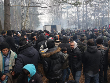 Migranci po stronie białoruskiej
