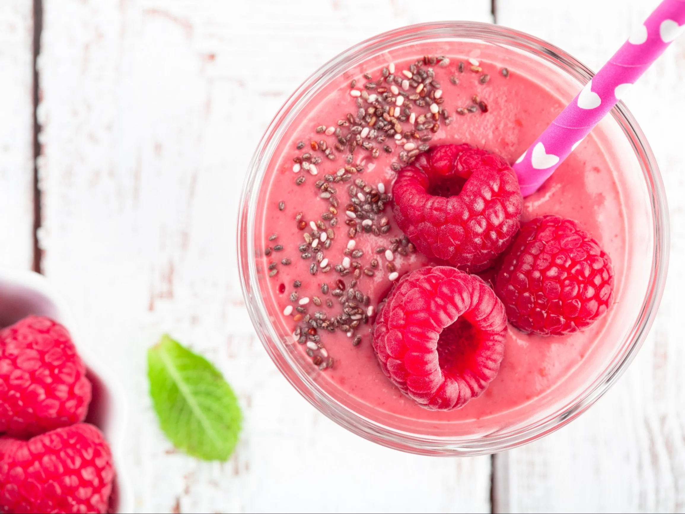 Smoothie z malinami