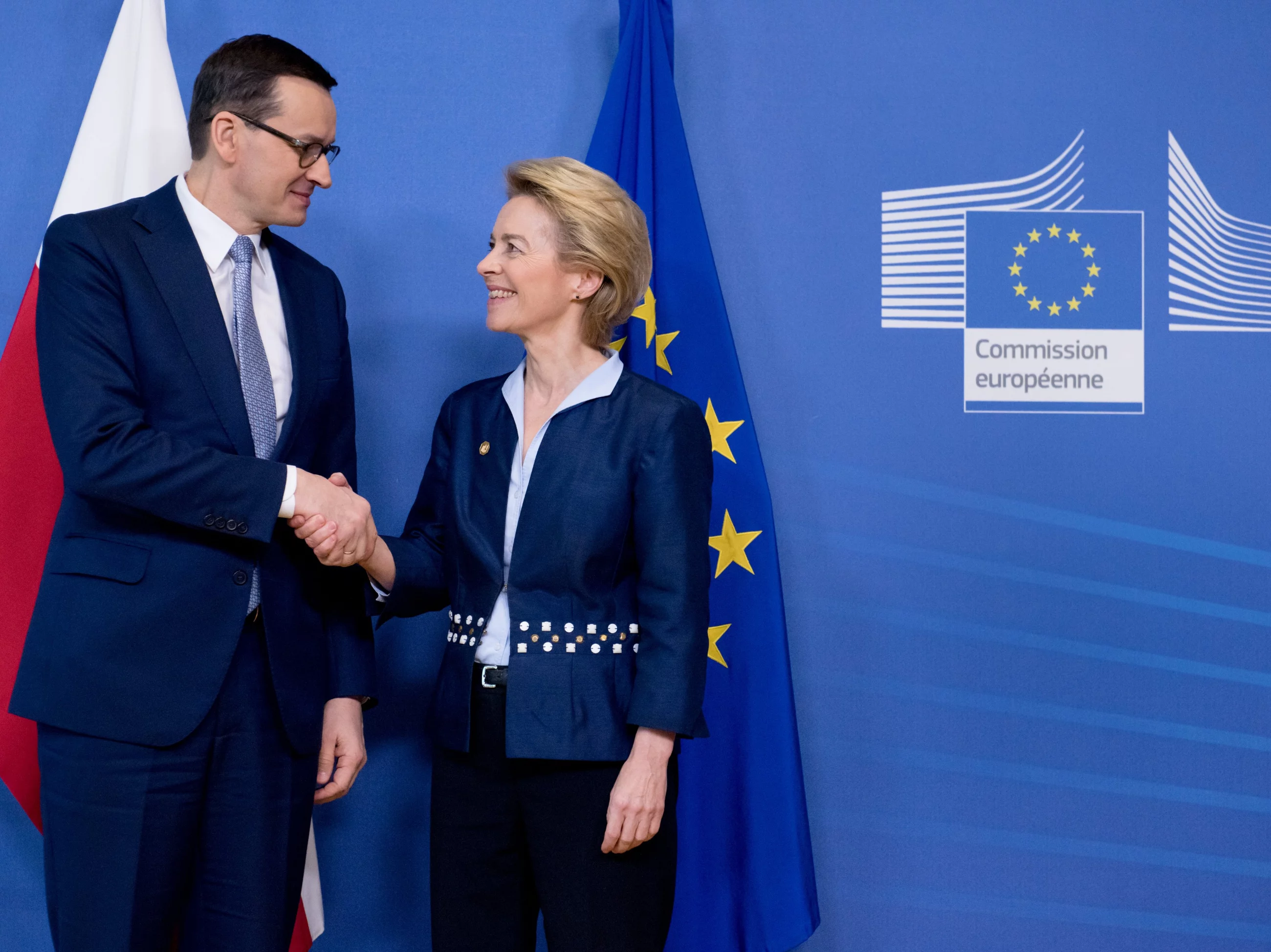 Mateusz Morawiecki i Ursula von der Leyen