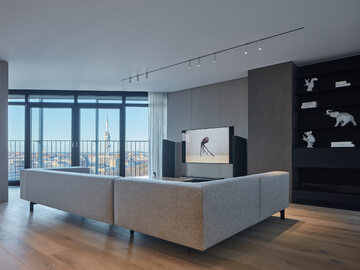 Minimalistyczny apartament z panoramicznym widokiem, projekt Barbora Léblová