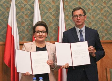 Minister Edukacji Narodowej Anna Zalewska i Prezes Instytutu Pamięci Narodowej dr Jarosław Szarek