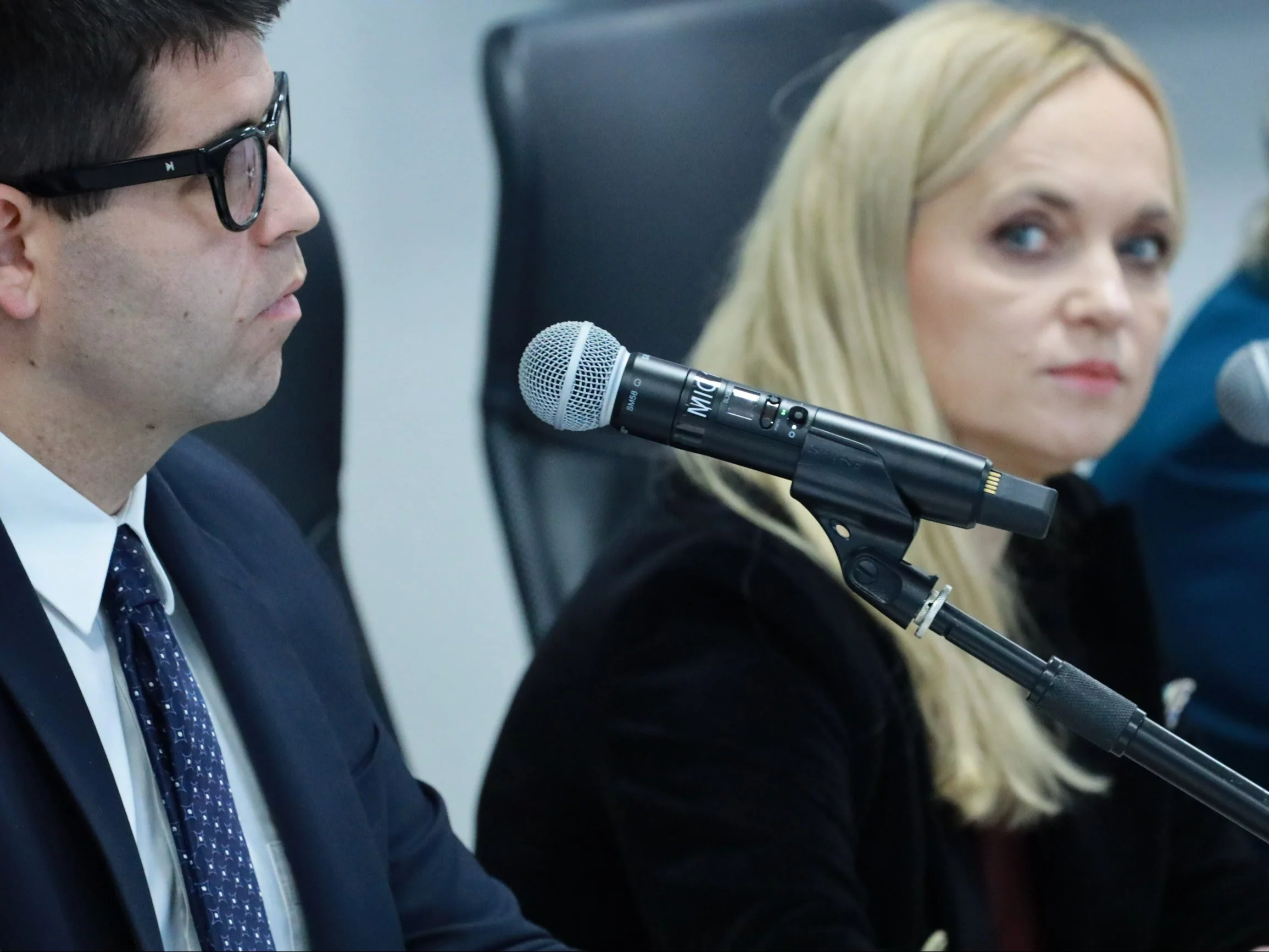 Prezes NRL Łukasz Jankowski i minister zdrowia Jolanta Sobierańska-Grenda