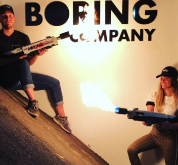 Miotacze ognia firmy The Boring Company