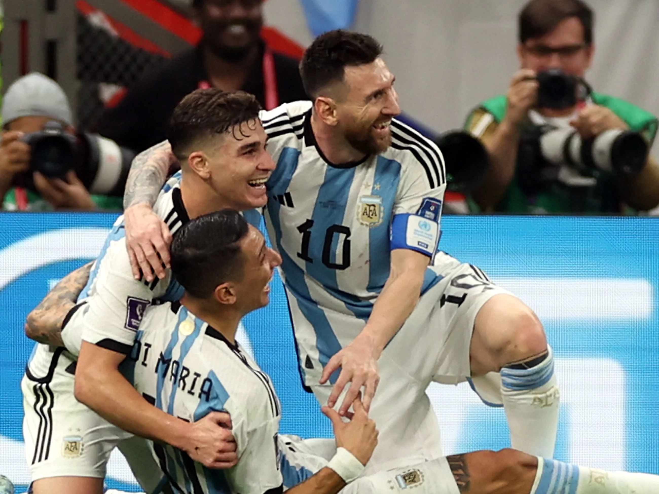 Leo Messi, Julian Alvarez, Angel Di Maria