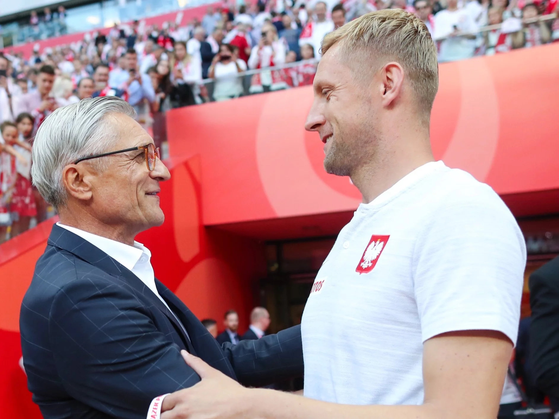 Adam Nawałka i Kamil Glik