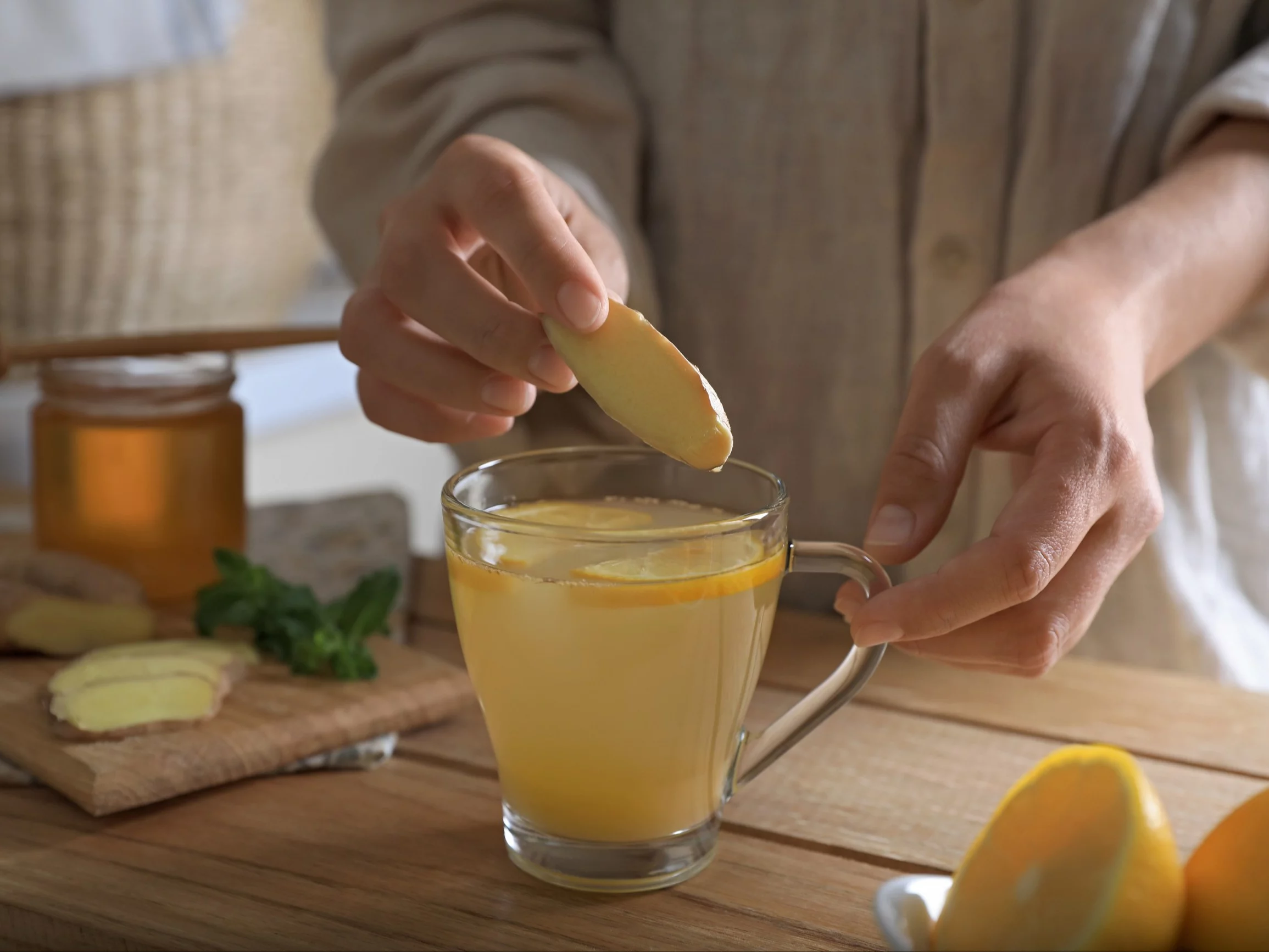 Napój z imbiru i cytryny