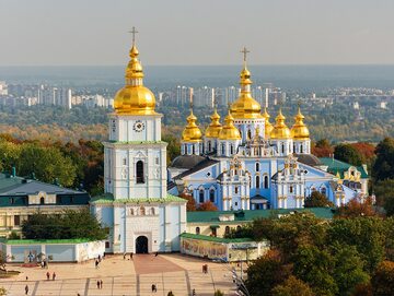 Monaster św. Michała Archanioła o Złotych Kopułach w Kijowie. Główna świątynia Cerkwi Prawosławnej Ukrainy.