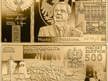Moneta z wizerunkiem Lecha Kaczyńskiego