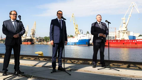 Marek Gróbarczyk, Mateusz Morawiecki i Joachim Brudziński