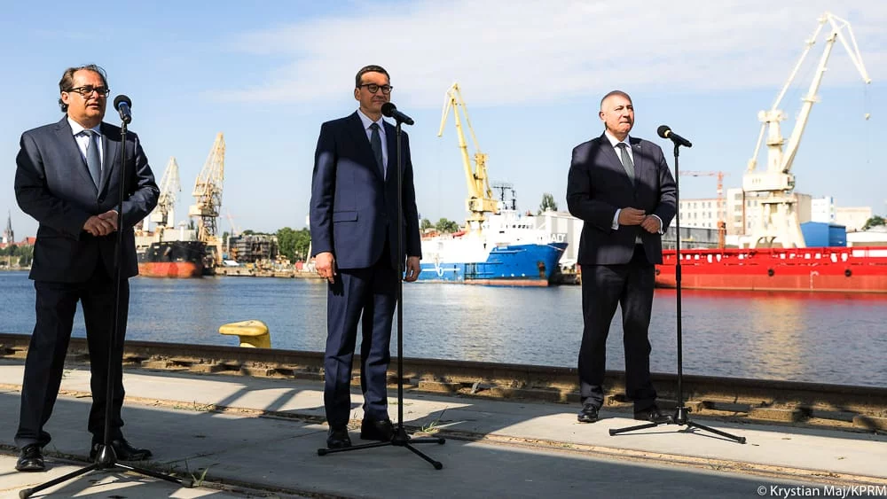 Marek Gróbarczyk, Mateusz Morawiecki i Joachim Brudziński