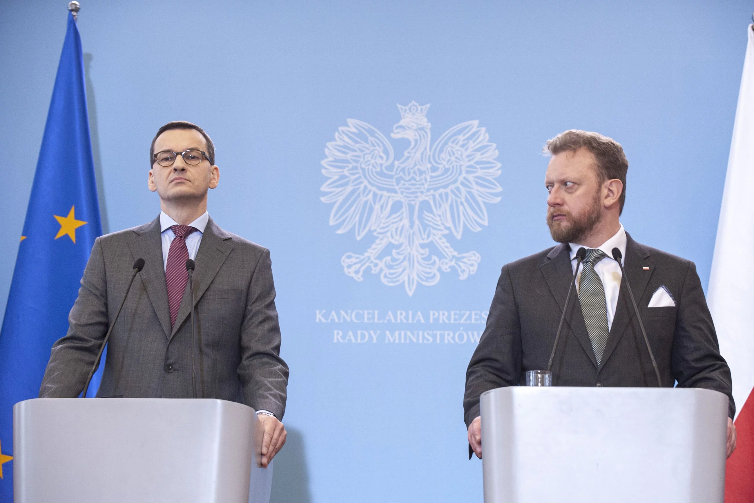 Mateusz Morawiecki i Łukasz Szumowski