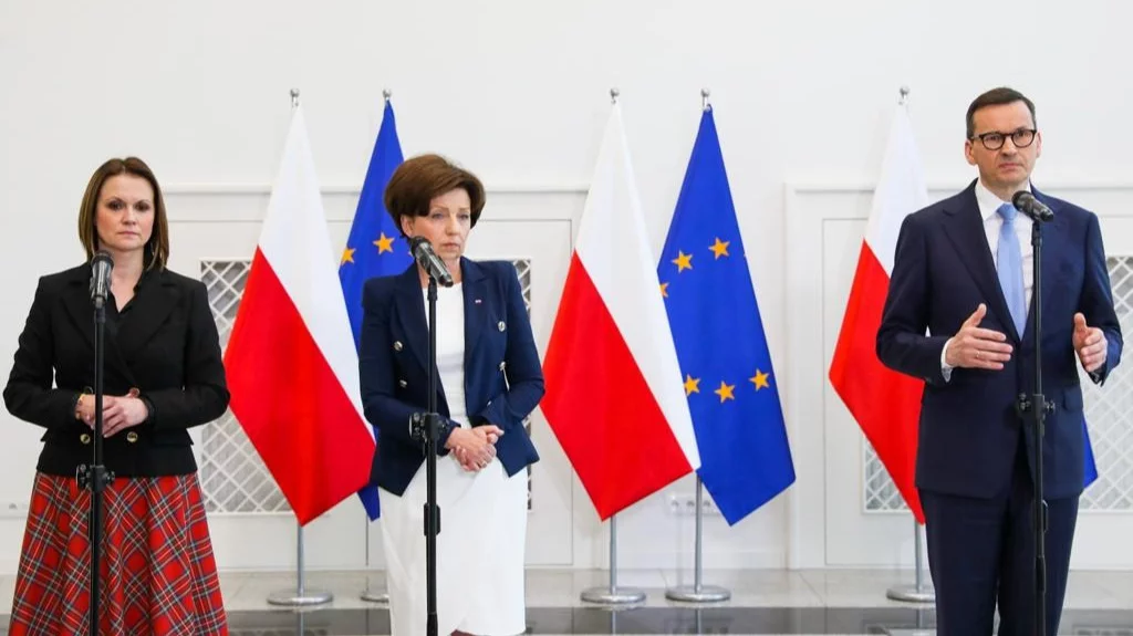 Anna Schmidt, Marlena Maląg i Mateusz Morawiecki