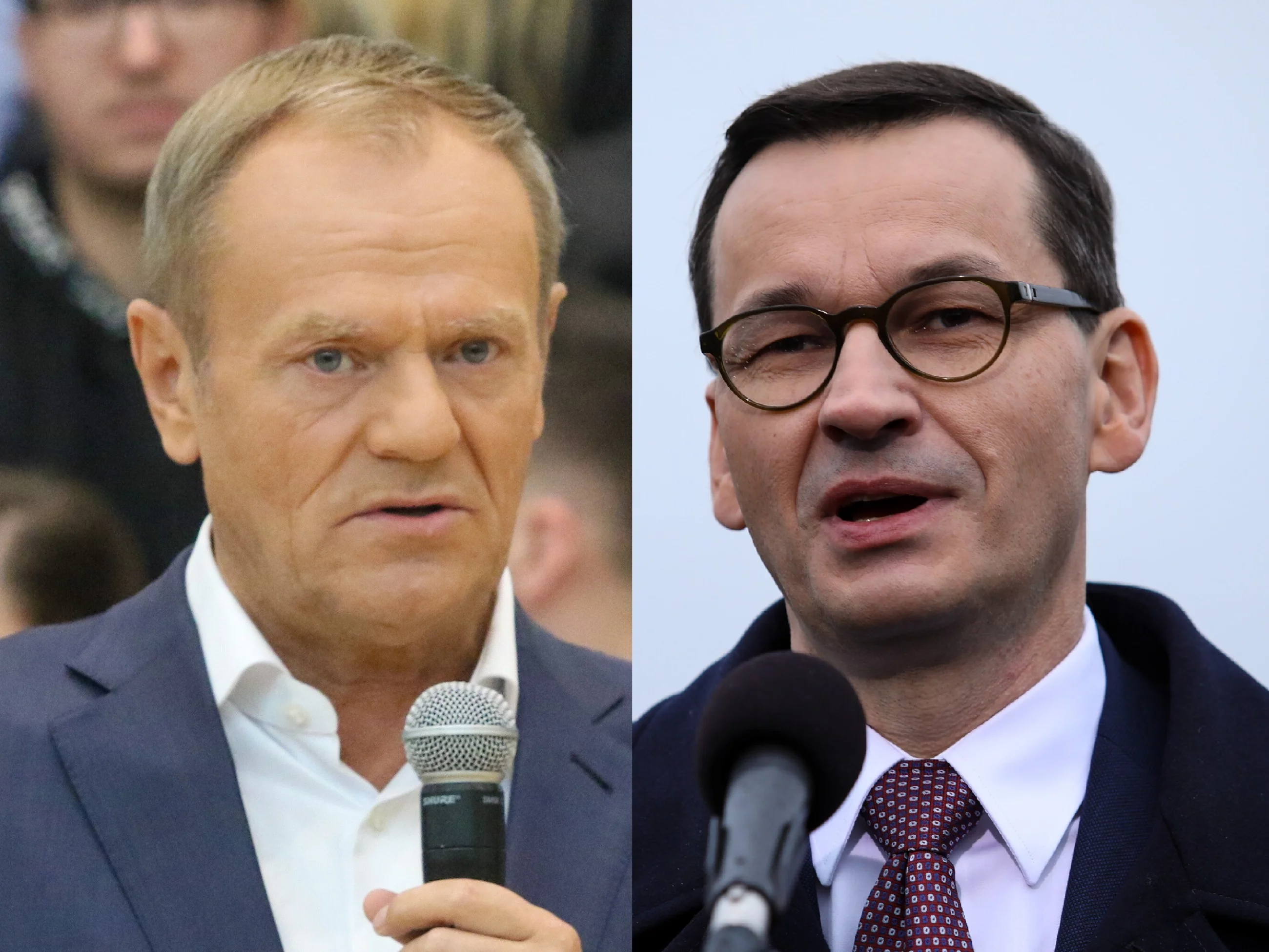 Donald Tusk i Mateusz Morawiecki