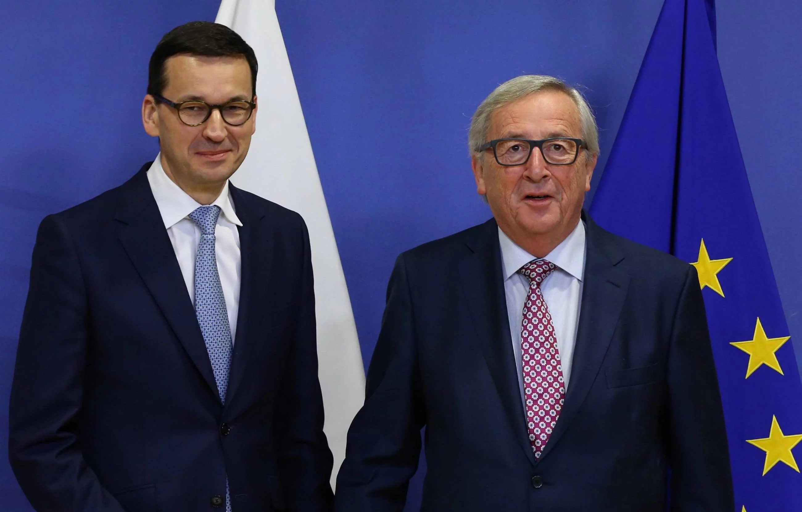 Mateusz Morawiecki i Jean-Claude Juncker