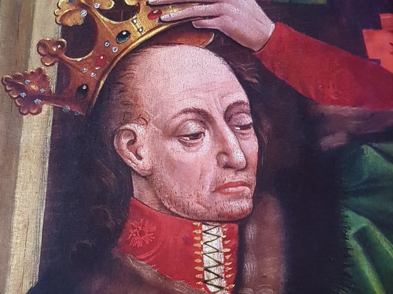 Władysław Jagiełło, fragment gotyckiego ołtarza z katedry wawelskiej, ok. 1475–1480