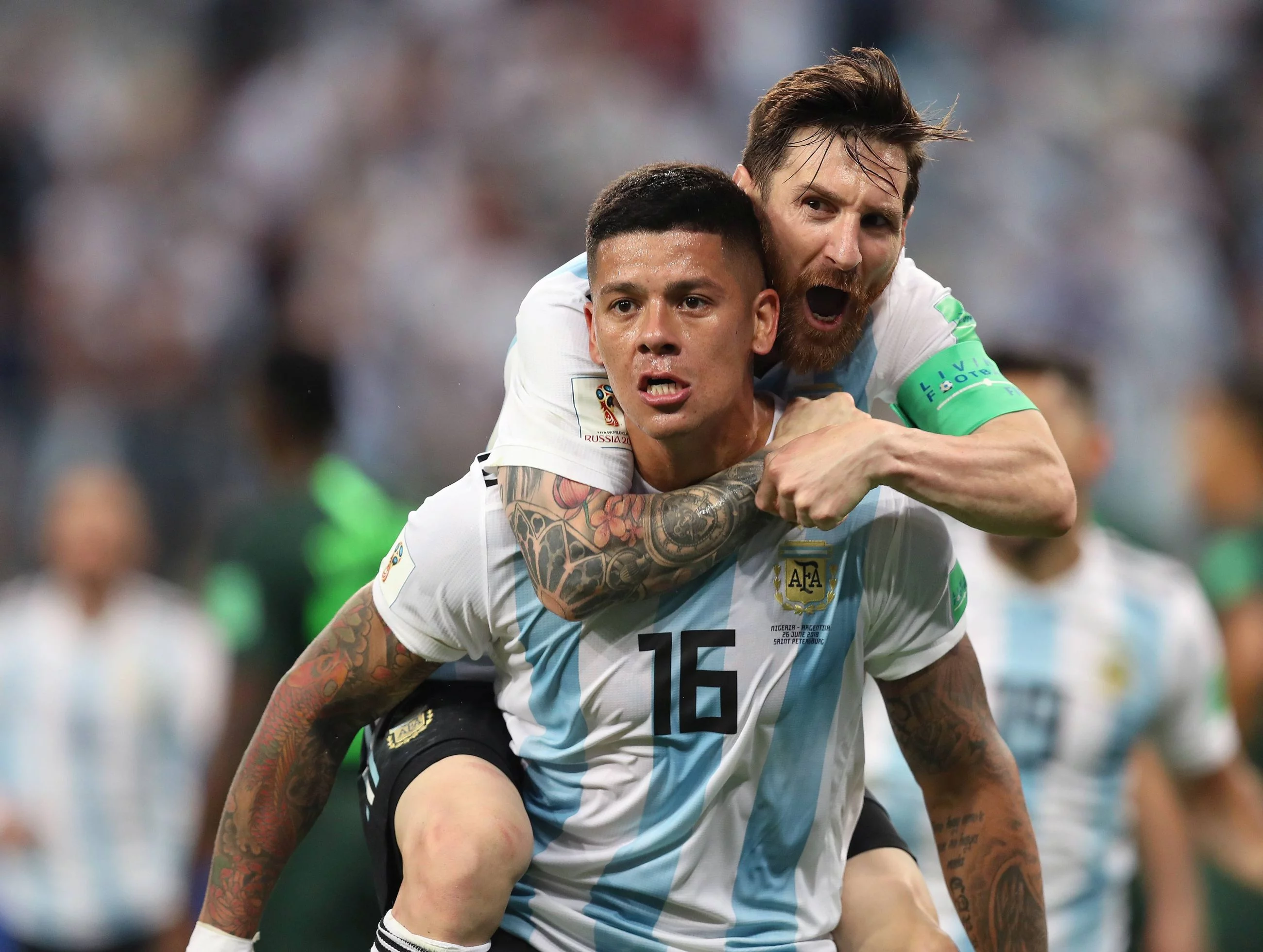 Lionel Messi i Marcos Rojo