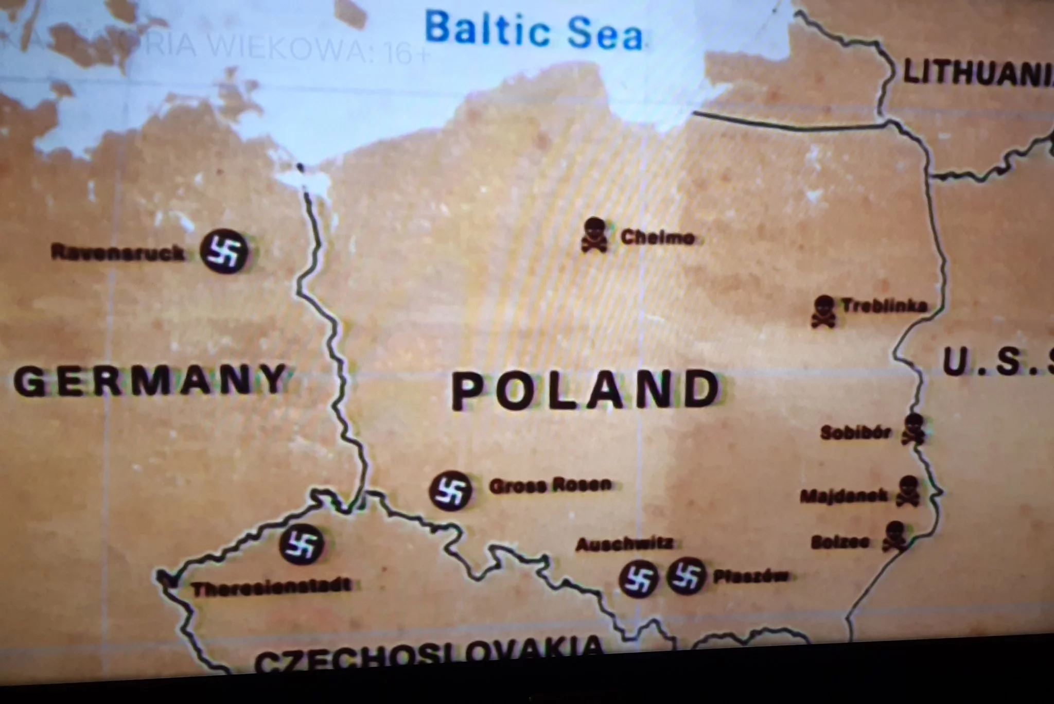 Mapa, która pojawiła się w serialu Netfliksa