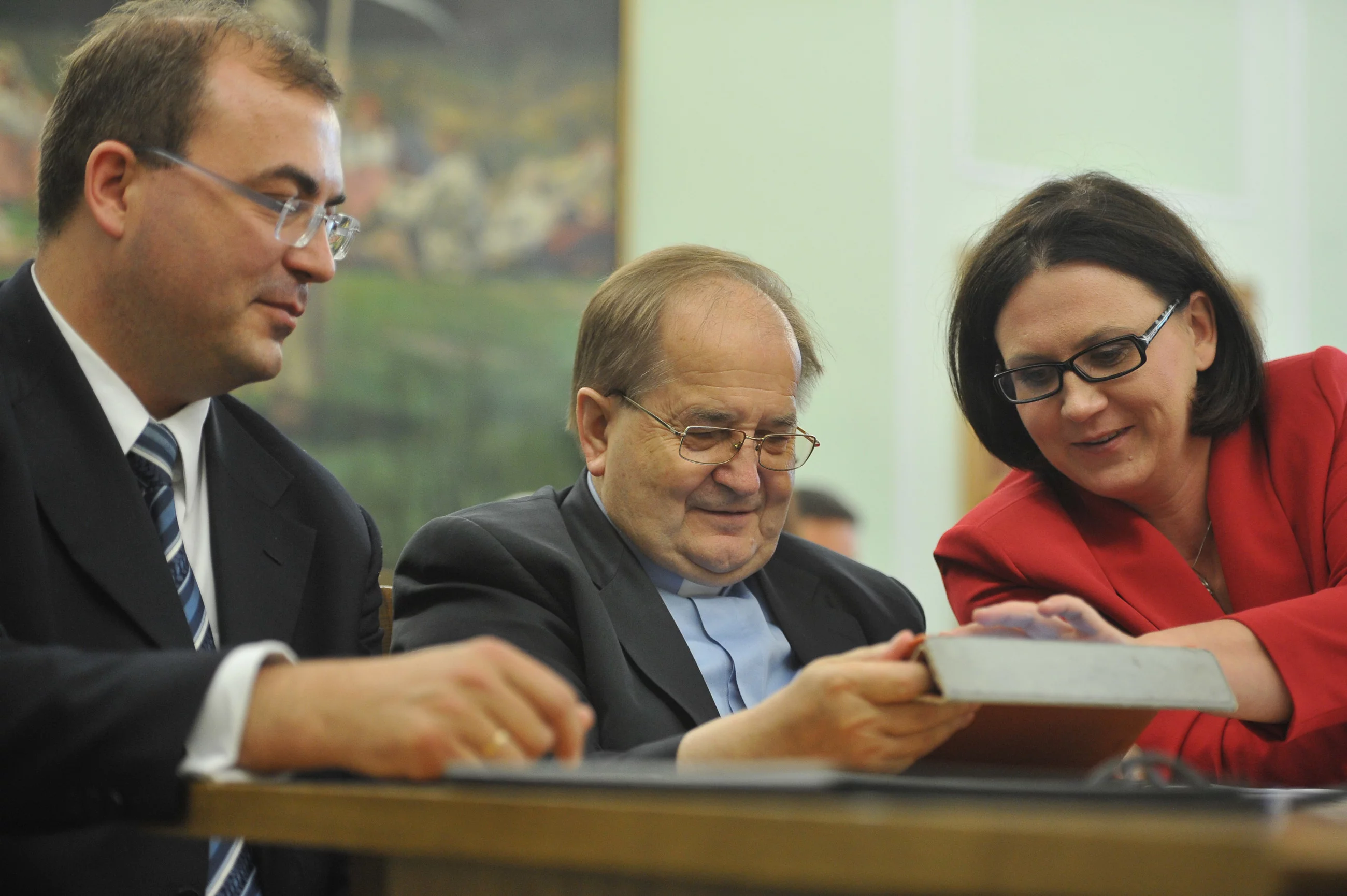 Andrzej Jaworski, o.Tadeusz Rydzyk, Małgorzata Sadurska