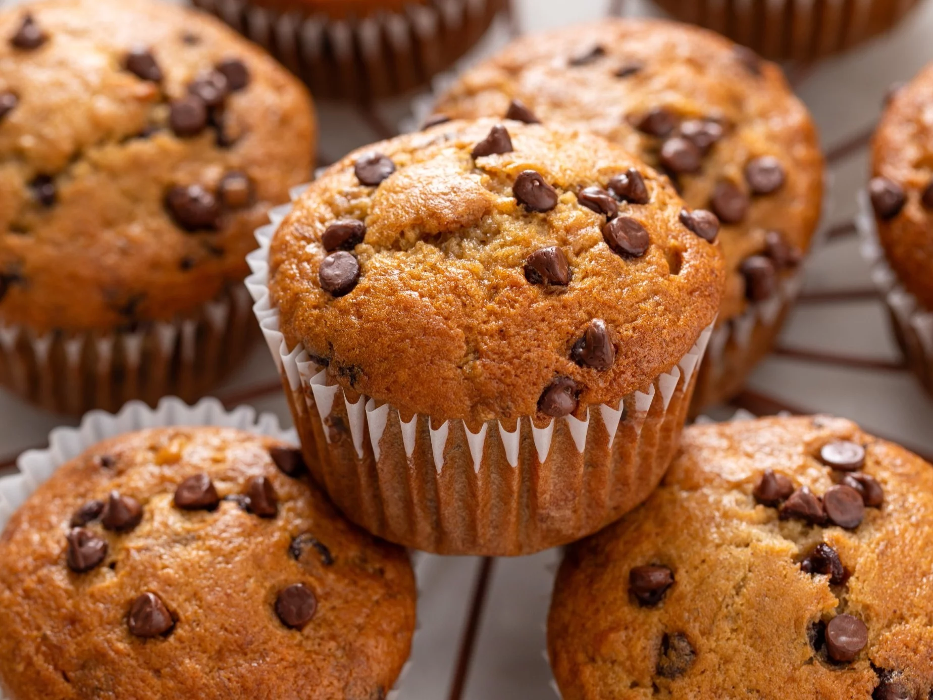 Muffinki z bananów i orzechów włoskich
