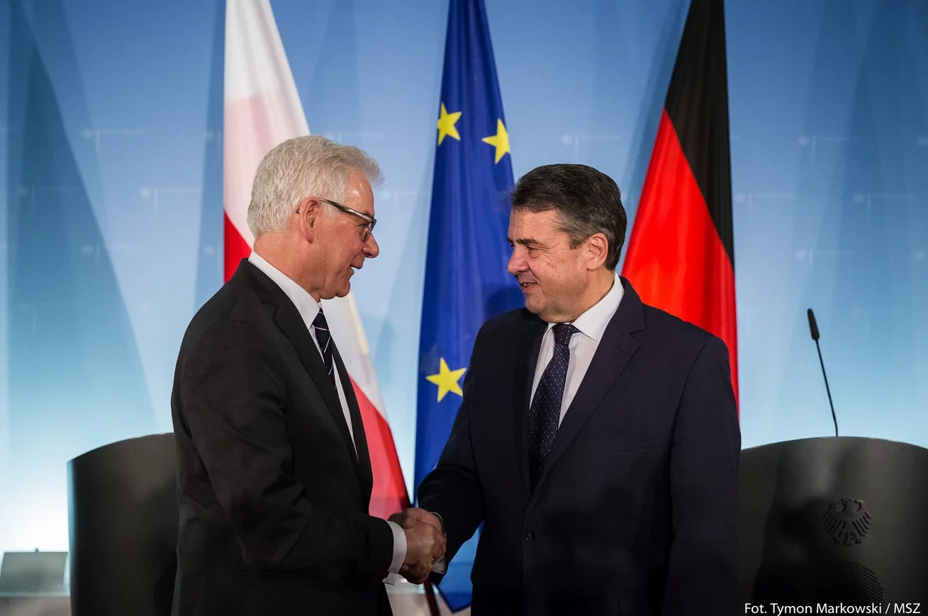 Jacek Czaputowicz i Sigmar Gabriel