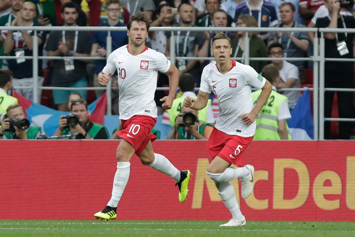 Grzegorz Krychowiak i Jan Bednarek