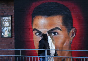 Mural Cristiano Ronaldo w Manchesterze