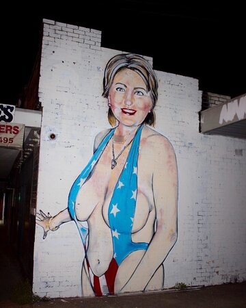 Mural z Hillary Clinton